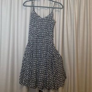 Black and white print dress